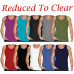 6x MENS VESTS 100% Cotton TANK TOP SUMMER TRAINING GYM TOPS PACK PLAIN S-4XL