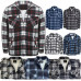 PADDED SHIRT WINTER LUMBERJACK CHECK FUR LINED COLLAR POCKETS ZIP UP JACKET SALE