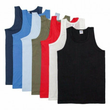 12x MENS VESTS 100% Cotton TANK TOP SUMMER TRAINING GYM TOPS PACK PLAIN S-XL LOT