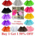 Adult Toddler Kid Solid Color Tutu Skirt Ballet Dress Girls 3 Layer Petticoat