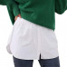 Women False Shirt Tail Blouse Hem Skirt Underskirt Detachable Elastic Waist 1pc