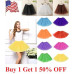 Adult Toddler Kid Solid Color Tutu Skirt Ballet Dress Girls 3 Layer Petticoat