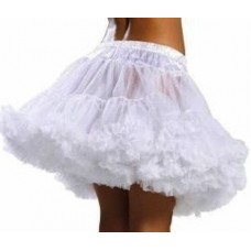 White Petticoat Double Layer Womens Adult Skirt Princess Fancy Dress Party Sexy