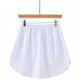 Women Mini Shirt Tail Skirts Blouse Hem Detachable Underskirt Extender Shirt UK