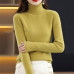 Womens Cashmere Turtleneck Ribbed Sweater Plain Wool Jumper Pullover Knitted