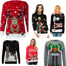 Ladies Womens Girls Xmas Christmas Novelty Jumper Sweater Rudolph Top Plus 8-24