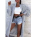 Women Chunky Knitted Oversized Cardigan Ladies Balloon Sleeve Long Maxi Cardigan